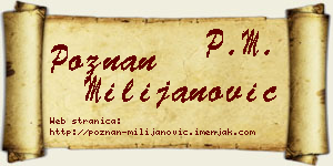 Poznan Milijanović vizit kartica